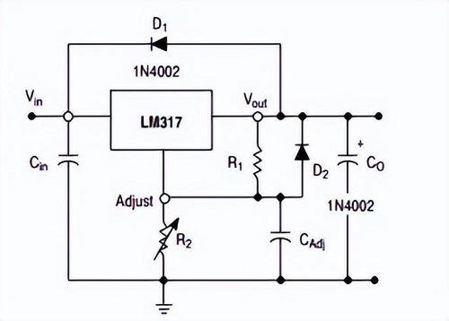 LM317 Protection Circuit Diagram