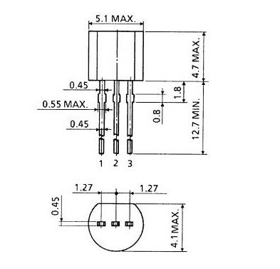 2SK170 Dimensions