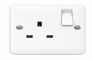 UK BS 1363 1-Gang 3-Pin Socket with Switch
