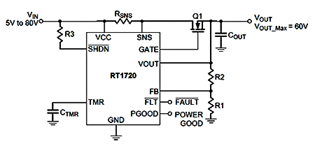 Figure 6. RT1720 Hot Swap Controller Circuit.png