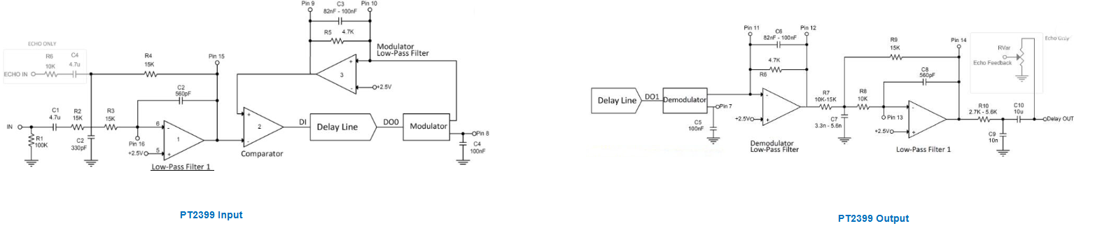 6-PT2399 Input and Output Stage
