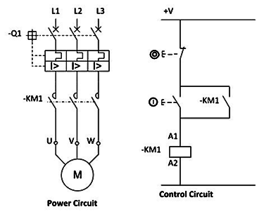 Figure 2. Power and Control Circuit of a Direct Online Starter (DOL).png