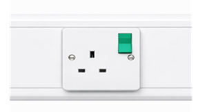 Switched Socket with Neon Indicator: Shows when the socket is powered